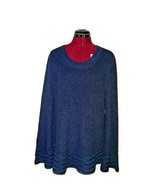 Style &amp; Co. Sweater Blue Women Pullover Textured Size Large - £26.24 GBP