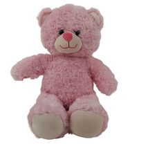 Build A Bear Pink Teddy Bear Plush Swirl Fur Blue Eyes Stuffed Animal 16... - £9.30 GBP