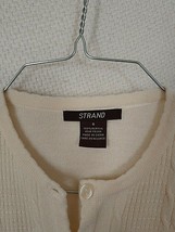 Designer *Strand* Women&#39;s Sweater Soft Knit Beige Button Front Cardigan ... - £11.68 GBP