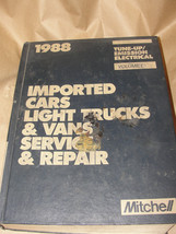 MITCHELL 1988 IMPORTED CARS LIGHT TRUCKS &amp; VANS SERVICE REPAIR TUNE-UP E... - $7.91