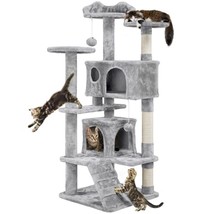 Cat Tree Tower Scratcher Post Play House Condo Furniture Pet House, 54In - £87.91 GBP