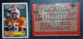 1983 Topps #181 James Owens Buccaneers Misprint Error Oddball Football Card - $4.99