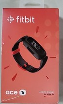 Fitbit ACE 3  Kids Activity Fitness Tracker Black &amp; Red - £31.02 GBP
