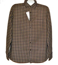 UNIQLO Men&#39;s Brown Plaid Flannel  Soft Long Sleeve Shirt Size L - £30.33 GBP