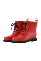 Ilse Jacobsen short rubber lace-up boots in Deep Red - size 38 - $133.65