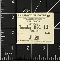 The Clash - Vinyl Sticker Concert Ticket Rainbow Theater Rock Band Durable - £3.12 GBP