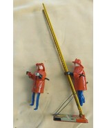 Louis Marx &amp; Co. Smokey Joe climbing firefighter - vintage wind up tin toy - £186.80 GBP