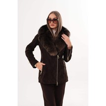 Vinci The Alessia Brown Leather & Fox Fur Women Jacket image 11