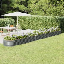 Garden Raised Bed Grey Powder-coated Steel Large Durable - €208,18 EUR