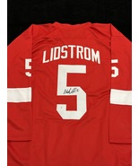 Nicklas Lidstrom Signed Detroit Red Wings Hockey Jersey COA - £158.60 GBP