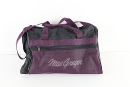 Vintage 90s MacGregor Spell Out Handled Duffle Gym Bag Carry On Weekender Purple - £33.44 GBP