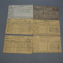 Vintage Lot of 6 Elementary School Report Card Pittsburgh Pennsylvania 1... - £31.01 GBP