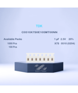 C0510X7S0E105M TDK MLCC SMD Capacitor 1uF 2.5V X7S 0204 (0510) 20% - £3.95 GBP+