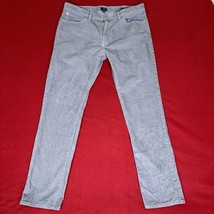 J Crew Corduroy Pants Mens 36x32 (36x30.5) Grey Slim Fit Flex Mid Rise A... - £20.82 GBP