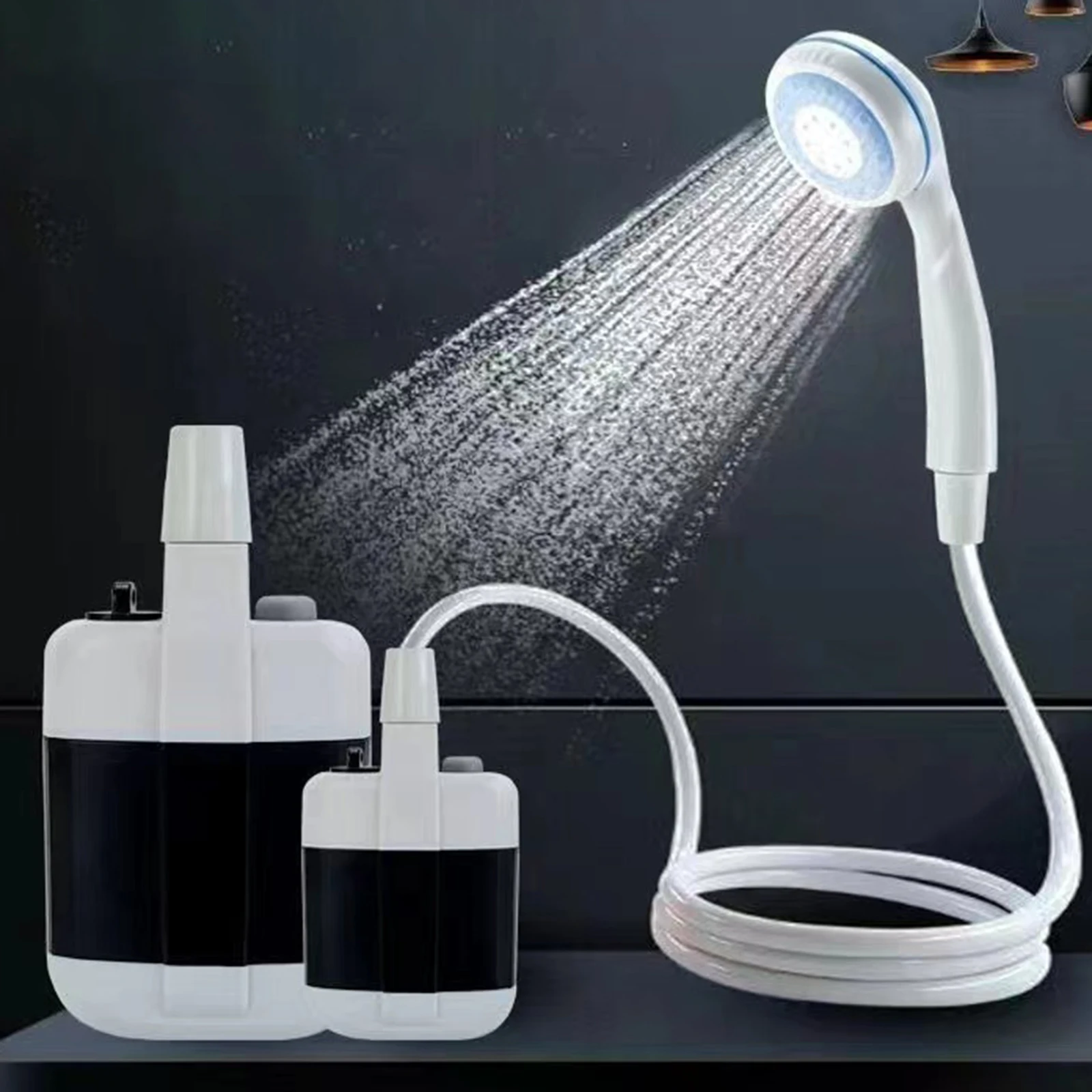 Outdoor Shower Handheld with Suction Cup Camping Shower Electric Shower for - £17.67 GBP