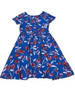 Tea Collection Girls Floral Blue Dress Size 10 - $392.90 MXN