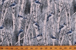 Winter Forest Woods Scene Snowy Trees Cotton Fabric Print by the Yard D502.59 - $12.95