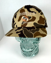 Dyna Tech Seals Vintage Snap-Back Baseball Hat Cap, Brown Camo - USA Made - $14.80