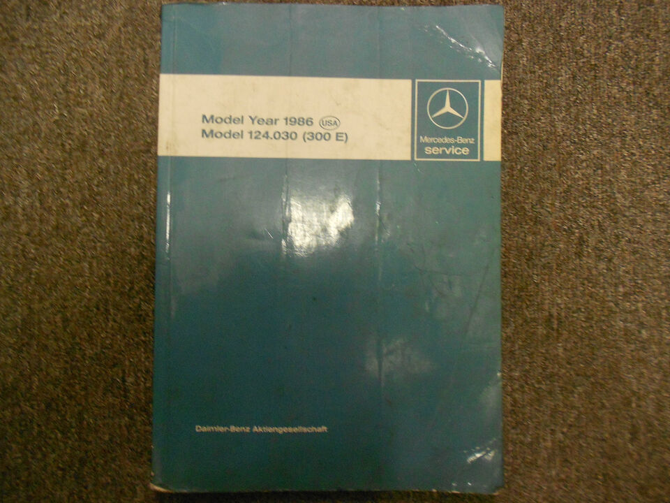 1986 Mercedes Benz Modèle 124.030 300 E Service Atelier Manuel Intro OEM Book 86 - $139.95