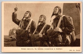 Polish Paratroopers at the Military Airport in Deblin Poland UNP DB Postcard K3 - £13.56 GBP