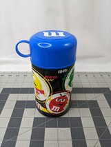 M&amp;Ms Candy Thermos Insulated Container Vintage 2002 Blue Cap - $12.95