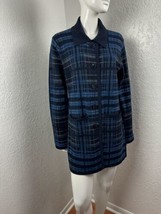 Pendleton Sketchbook Long Cardigan Academia Core Merino Wool Plaid Sweater Sz S - £46.49 GBP