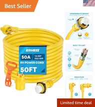 50' RV Extension Cord 50 Amp Generator Cord, 50 Amp RV Power Cord with G... - $310.35
