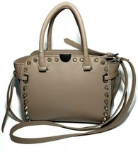 NWT $348 SORIAL Mini Taupe Brown Parker Studded Satchel Leather Handbag ... - $104.99