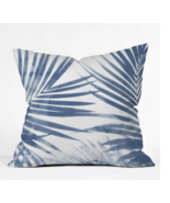 Deny Designs Emanuela Carratoni Serenity Palms Throw Pillow Blue 18&quot;x18&quot;... - £18.02 GBP