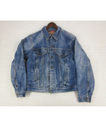 LEVI&#39;S Men&#39;s Denim Jean Jacket Size 40 Flannel Lined Trucker Red Tab Mad... - $90.00