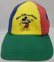 VTG 90s Multicolor Walt Disney World EMBROIDERED cap Youth Size Retro Rainbow - £14.01 GBP