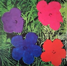 Andy Warhol lithograph FLOWERS. Legendary POP Art #UniqueGift Vintage Warhol art - £155.54 GBP