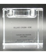 WILLIAMS-SONOMA Home Small Two-inch Square CRYSTAL BLOCK PILLAR CANDLE H... - £35.39 GBP