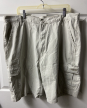 Wrangler Cargo Shorts Mens Size 40  Khaki Chino Fabric 10 inch Inseam - £10.07 GBP