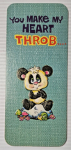 Vintage 1980&#39;s Greeting Cards Mark I Inc.  &quot; You Make my HEart Throb... Panda - £6.54 GBP