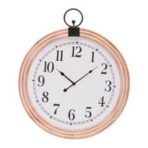 Round Wooden Wall Clock 24&quot;D - $158.24 CAD