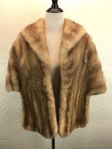 BC Vtg Mink Fur Stole Bolero Jacket Wrap Cape Double Shawl Louis Berman Chicago - £86.54 GBP