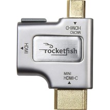 Rocketfish HDMI-to-Micro-/Mini-HDMI Adapter (RF-G1175) Silver/Gold - New - £11.79 GBP