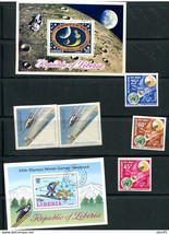 Worldwide   Accumulation 9 Souvenir Sheets+stamps Used/MNH 14092 - £7.91 GBP
