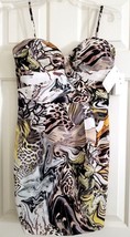 Leifsdottir Panther&#39;s Play Silk Cotton Mini Dress Wild Animal Print Sz 8NWT - £44.81 GBP