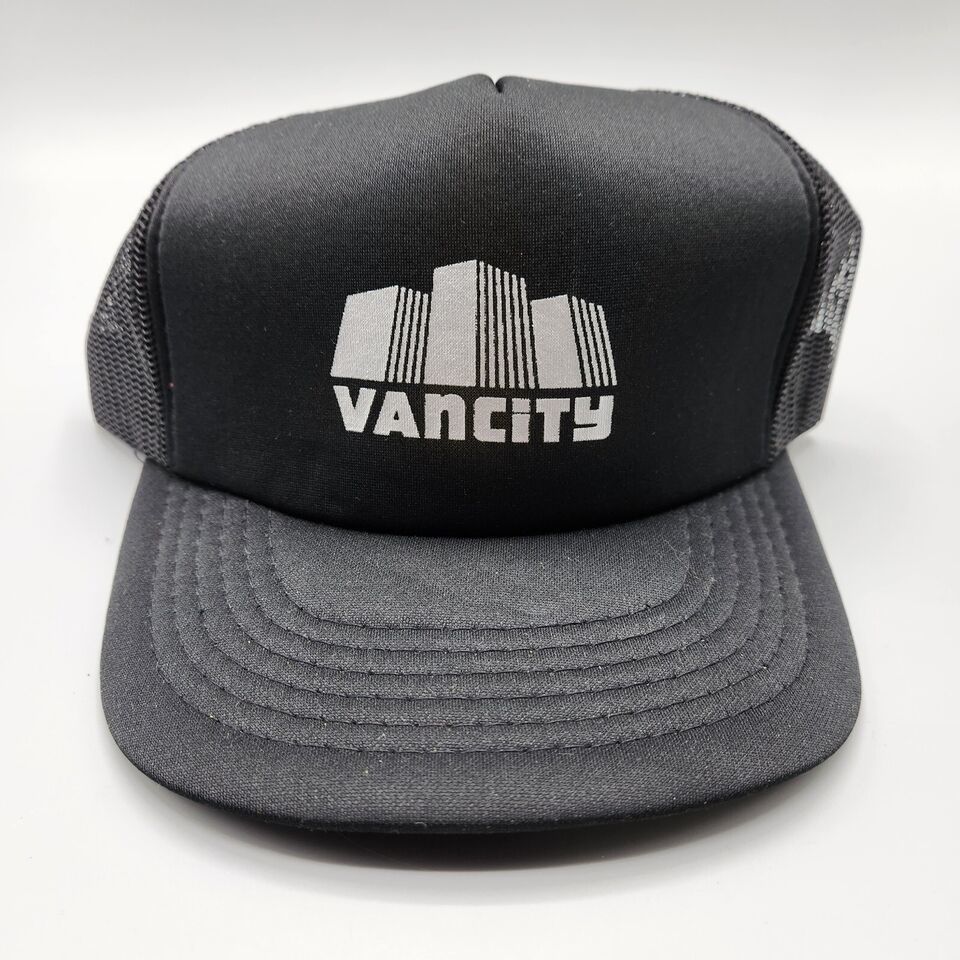 Vancity Vancouver BC Trucker Snapback Hat Cap Bank Mesh Polyester Young An
