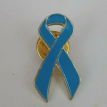 Vintage Light Blue With Silver Trim Awareness Ribbon Hat Pin - £4.26 GBP