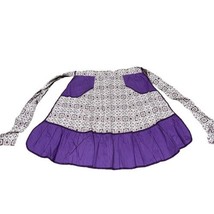 Vintage Handmade Purple Waist Half Apron Cottagecore Work  Farm Chore Bo... - $22.90