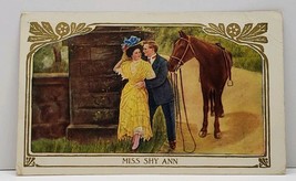 Miss Shy Ann, Romance Couple &amp; Horse 1911 Postcard G13 - £3.15 GBP