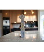 Mid Century Vintage Handheld Bottle Opener Cork Screw Light Blue Gold De... - $352.42 MXN