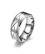 Silver Stainless Steel Plain Wedding Band Ring Jewelry Men Women Size 6-13 - £8.64 GBP