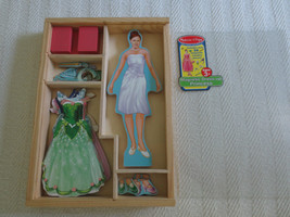 Melissa &amp; Doug Magnetic Dress-Up Princess - 20 Wooden Pieces - £6.39 GBP