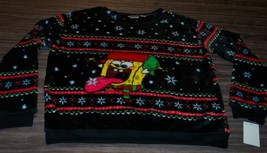 SOFT! WOMEN&#39;S TEEN SPONGEBOB SQUAREPANTS CHRISTMAS Sweatshirt XL NEW w/ TAG - $34.65