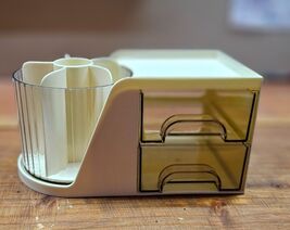 Marbrasse Desk Organizer with 2 Drawer, 360°Rotating Pen 9.8&quot;D x 5.1&quot;W x... - $15.84