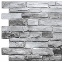 Dundee Deco GRAZPG7117 Grey Faux Stone PVC 3D Wall Panel, 3.2 ft X 1.6 ft (98cm  - £7.65 GBP+